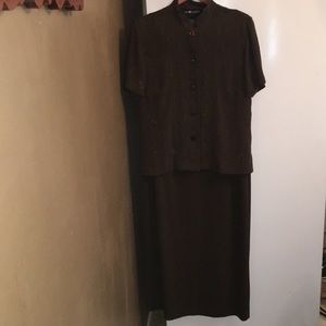 Vintage ladies Sheath Dress with over blouse